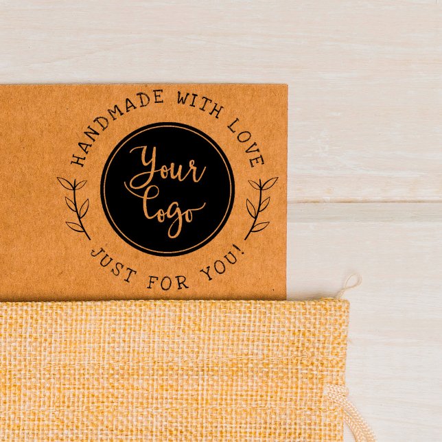 Handmade With Love | Rustic Script Custom Product Self-inking Stamp (Creator Uploaded)