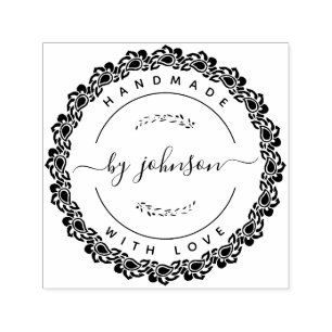 Handmade With Love Rustic  Self-inking Stamp