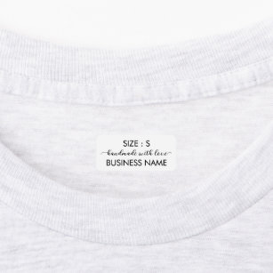 Handmade With Love Size Company Clothing Label