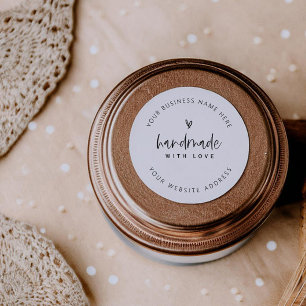 Handmade with Love Small Business Craft Sticker