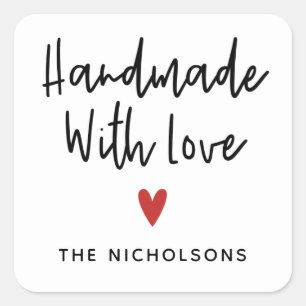 Handmade With Love Small business label