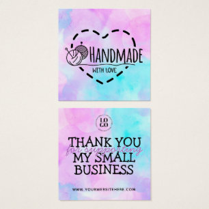 Handmade with love - small business package insert