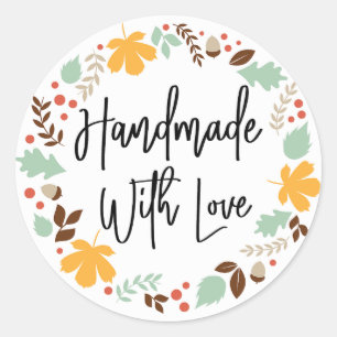 Handmade with Love Small Business Sticker Sheet
