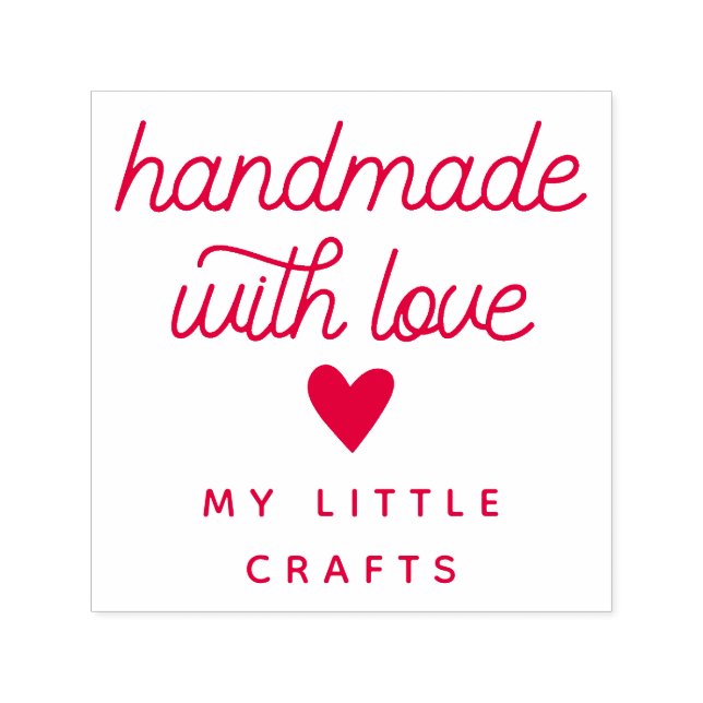 Handmade With Love Small Business Typography Self-inking Stamp (Design)