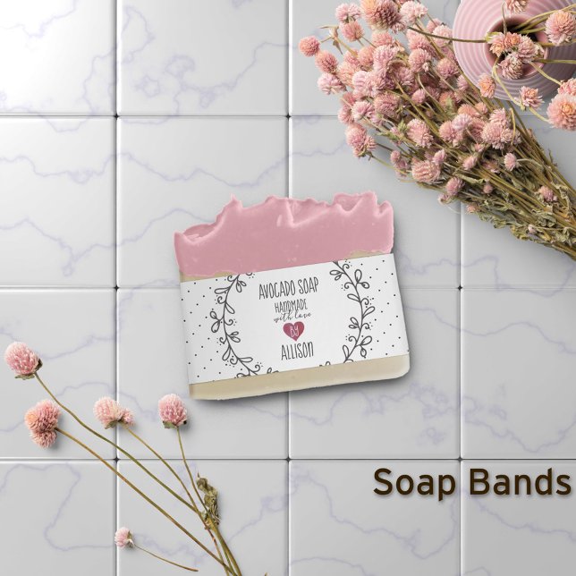 Handmade With Love Soap Band Wrap Invitation Belly Band (Creator Uploaded)