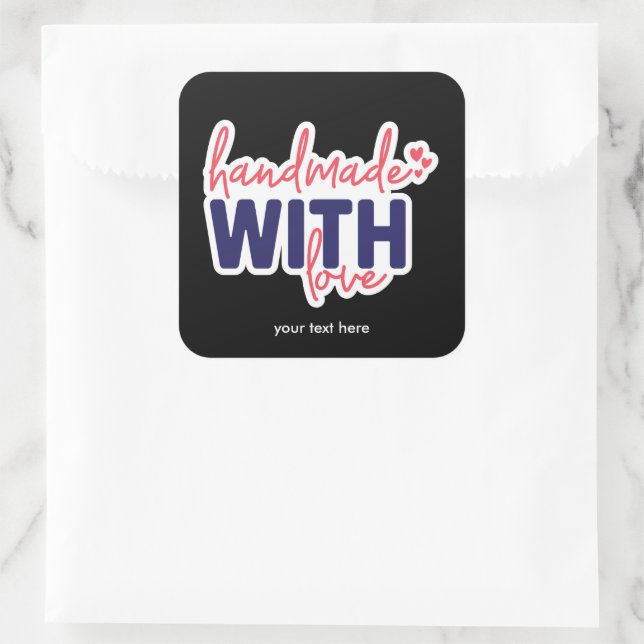 Handmade with love sticker (Bag)