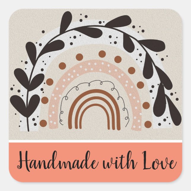 Handmade with love stickers (Front)