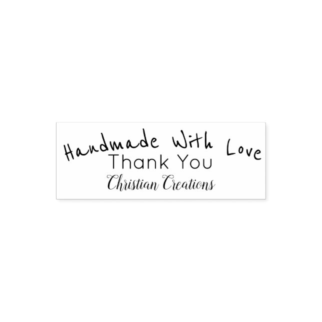 Handmade With Love Thanks [Your Name] Self-inking Stamp (Design)