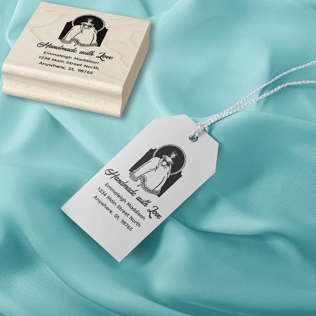 Handmade with Love Vintage Dressed Woman Rubber Stamp (Creator Uploaded)