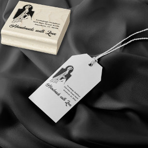 Handmade with Love Vintage Dressmaker Rubber Stamp
