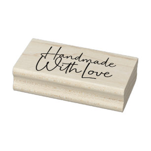 Handmade with love Wood Art Stamp