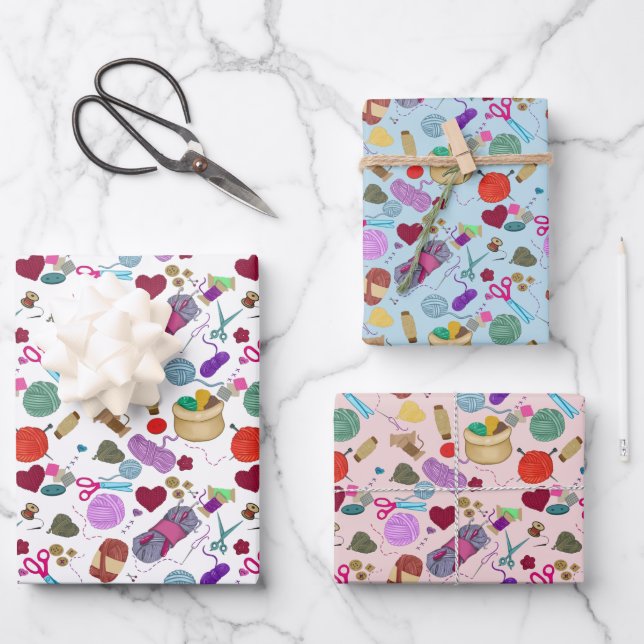 handmade with love wrapping paper sheet (Front)