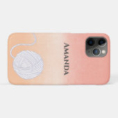 Handmade yarn pink watercolor wool knitting  Case-Mate iPhone case (Back (Horizontal))