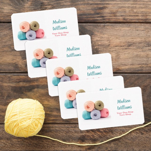 Handmade Yarn Shop Business Card (Yarn Business Cards)