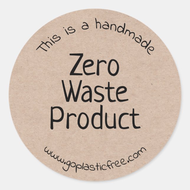 Handmade Zero Waste Kraft Product Labels (Front)