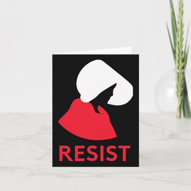 Handmaid Resist Feminist Protest  Card (Front)