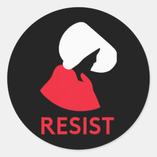 Handmaid Resist Feminist Protest Classic Round Sticker