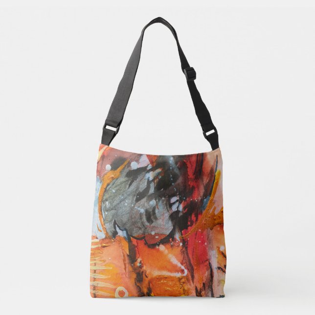 handpainted abstract paint bag (Front)