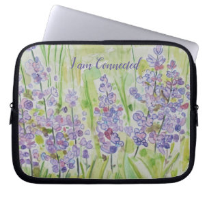 Handpainted Flowers I am Connected - Laptop Sleeve