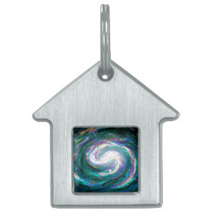 Handpainted Galaxy Pet Tag