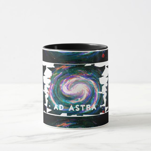 Handpainted Galaxy with your text  Mug (Center)
