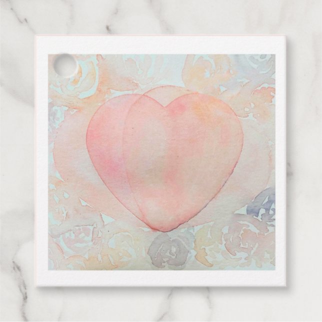 Handpainted Goddess Heart Favour Tags (Front)