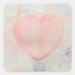 Handpainted Goddess Heart Square Sticker