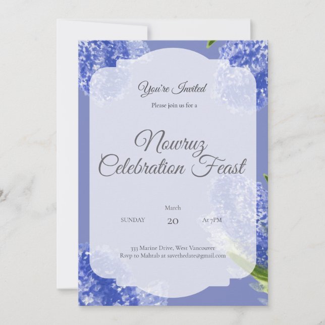 Handpainted Nowruz Greeting Card (Front)