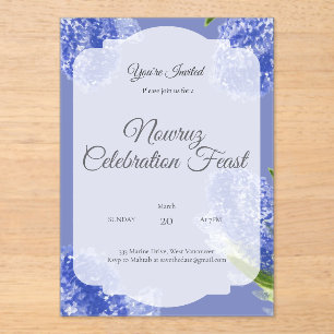 Handpainted Nowruz Greeting Card Acrylic Invitations