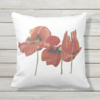 HANDPAINTED RED POPPY FLOWERS STYLISH