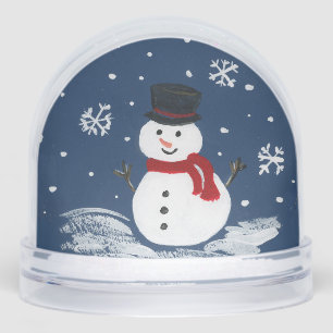 Handpainted Snowman ADD YOUR PHOTO Snowglobe