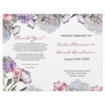 Handpainted water colour hydrangea wedding