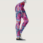 Handpainted Watercolor Floral Pattern Pink Purple Leggings<br><div class="desc">Kick back in these super fun leggings featuring a pattern of whimsical pink and purple flowers. Perfect for a special event,  workout at the gym,  garden party or festival.</div>