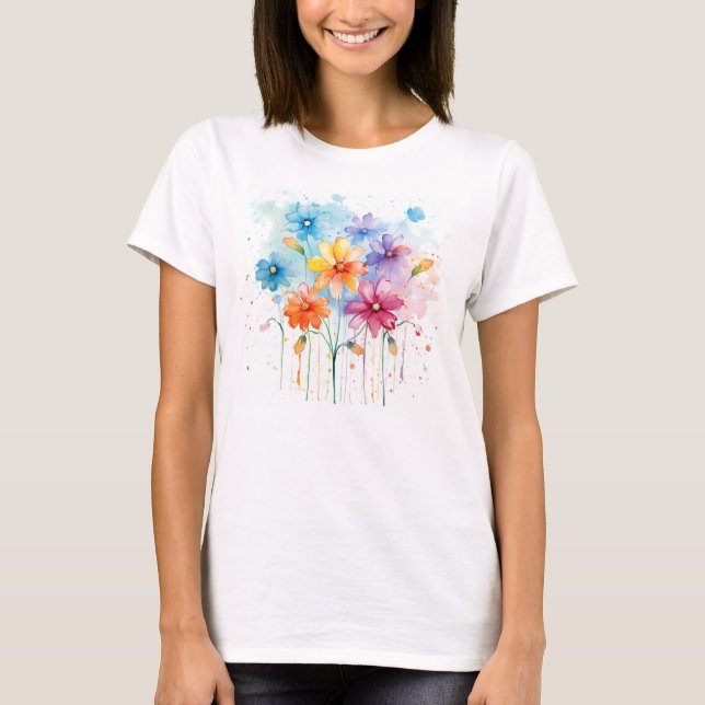 Handpainted Wildflowers T-Shirt (Front)