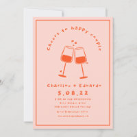 Handpainting Retro  Contemporary Art Wedding 