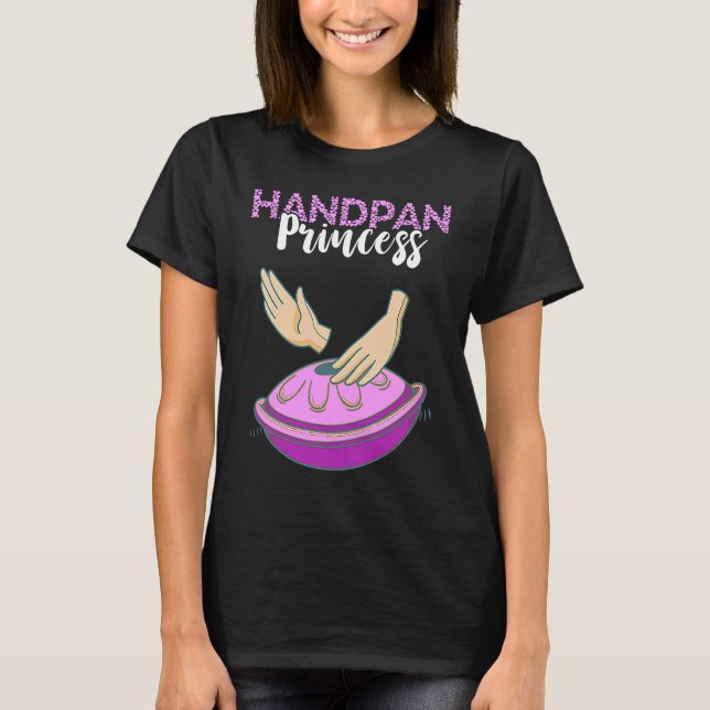 Handpan Princess Musical Instrument Lady Hang Drum T-Shirt (Front)