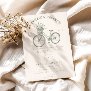 Handpicked Floral Bicycle Shower Invitation