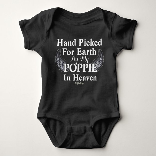 Handpicked from Heaven From My baby infant POPPIE Baby Bodysuit (Front)