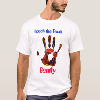 handprint2, Touch the Earth, Gently T-Shirt