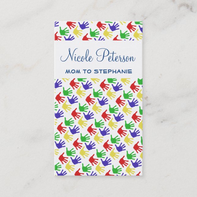 Handprint Mummy Calling Card (Front)