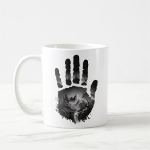 Handprint Nature Scene Mug – Mountain Wilderness 