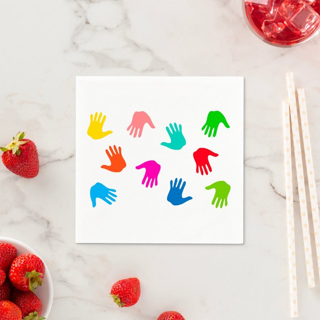 Handprints Paper Napkins (Creator Uploaded)