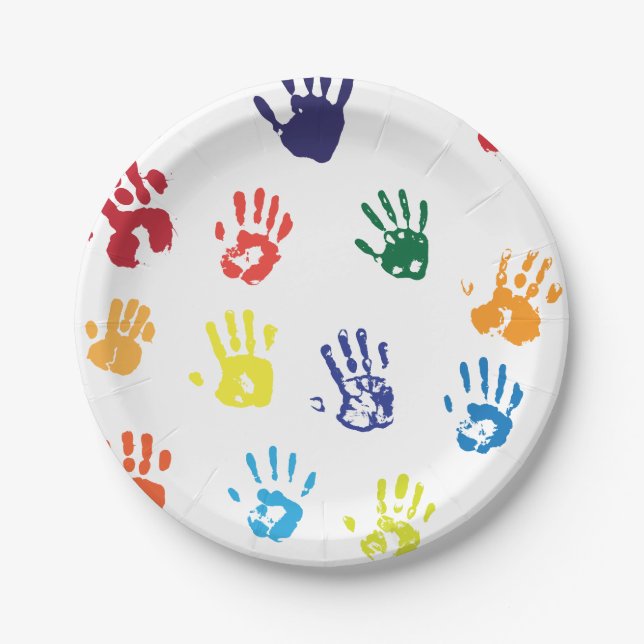 Handprints Paper Plates (Front)