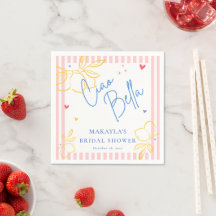Handrawn Ciao Bella lemon Italian Bridal Shower