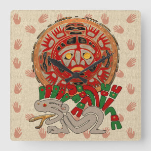 Hands Across The Sun Square Wall Clock