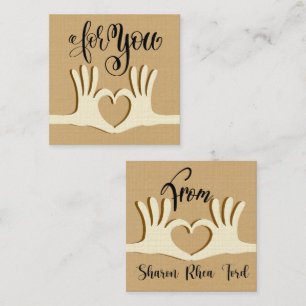 Hands and Heart Gift Enclosure Business Card