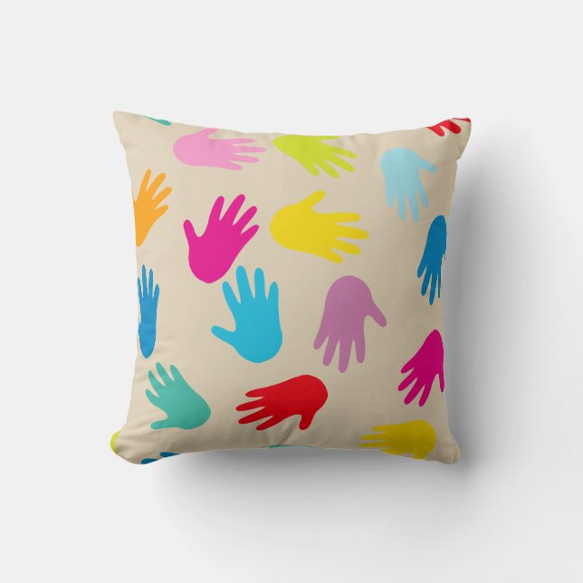 Hands around the world pillow (Front)