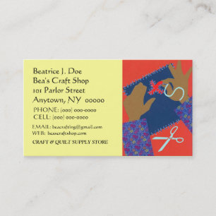 HANDS BUSY QUILTING STITCHIN CRAFTER BUSINESS CARD
