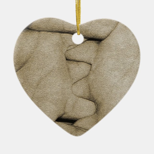 Hands Ceramic Ornament (Front)