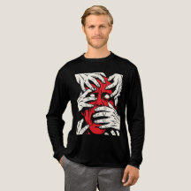 Hands Covering Face Horror Red Demon Art